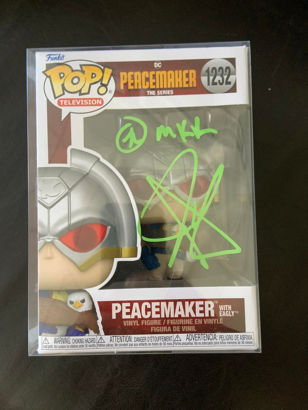 John Cena signed Peacemaker Funko w Beckett Authentication