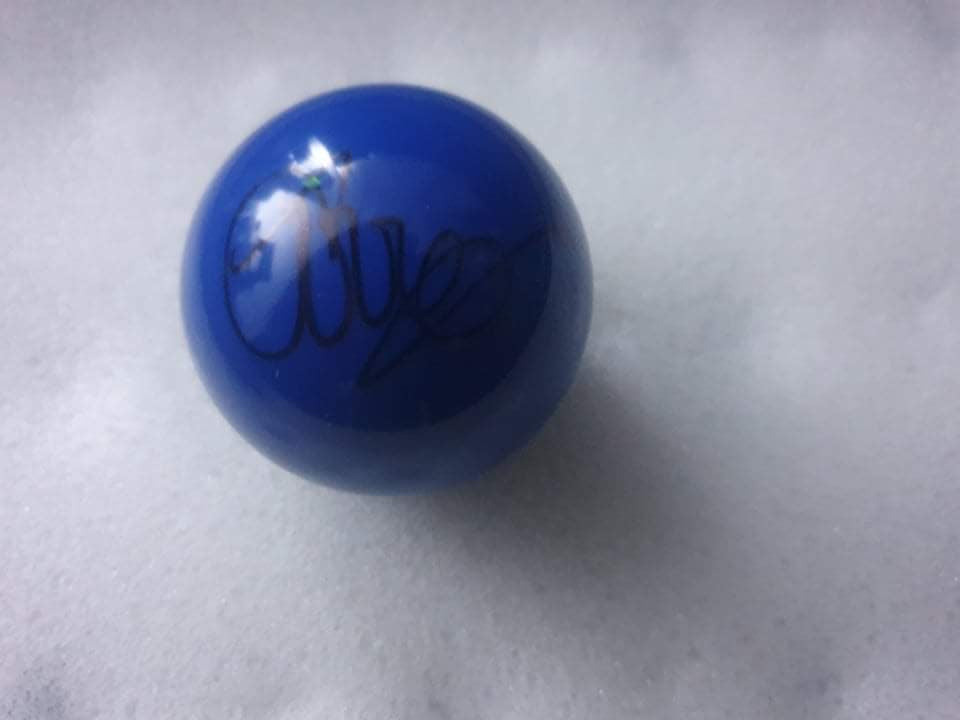 John Parrott signed Snooker ball - Blue Ball