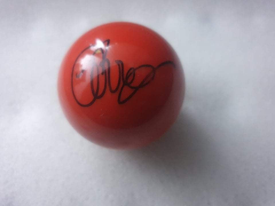 John Parrot signed snooker ball - Red Ball