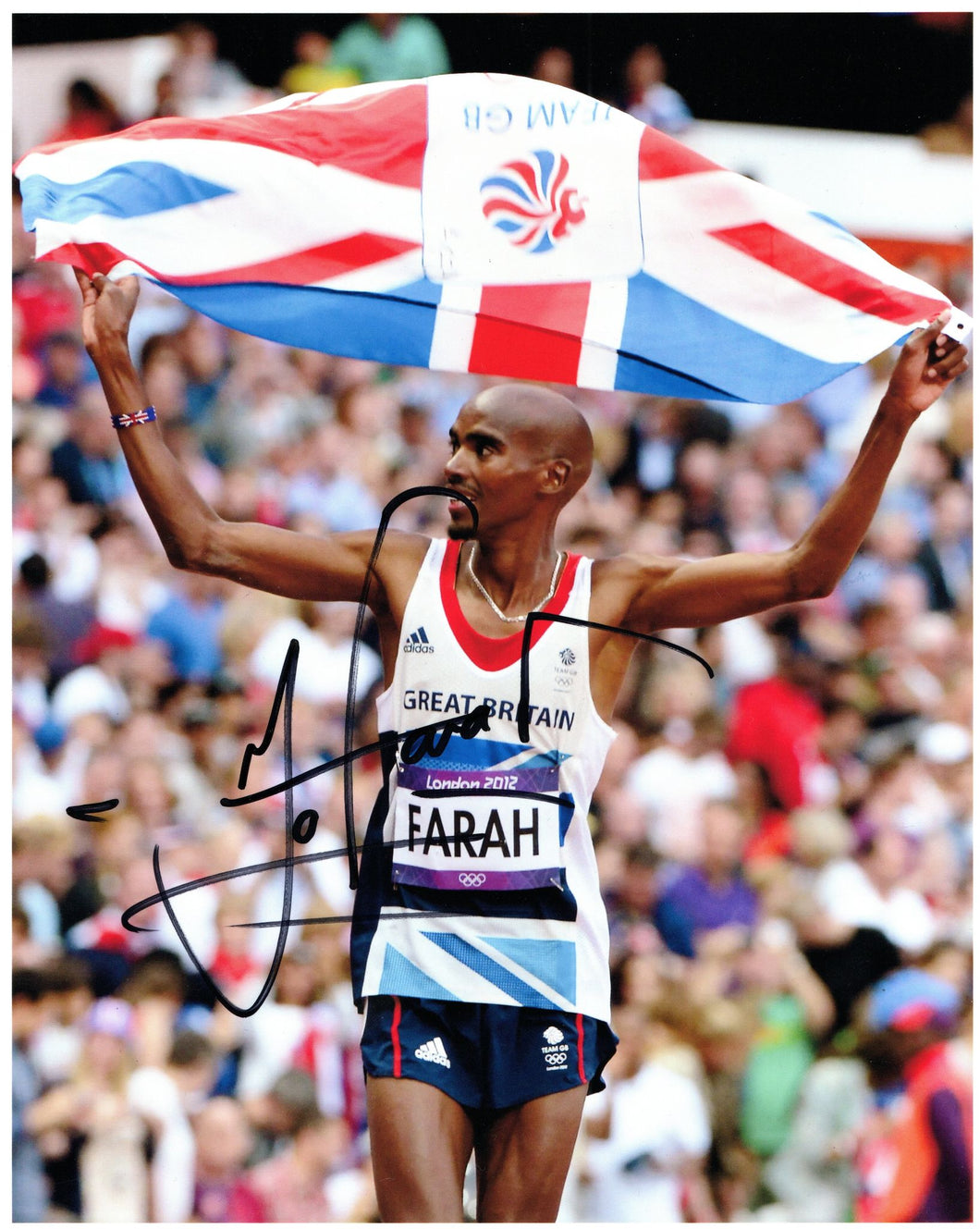 Mo Farah signed 8x10